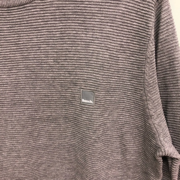 Bench | Men’s Grey Ribbed Sweatshirt - Picture 2 of 3
